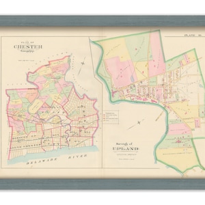 CHESTER TOWNSHIP and the Borough of UPLAND, Pennsylvania - 1892 Map