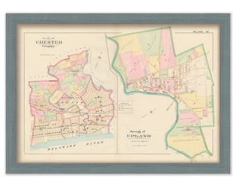 CHESTER TOWNSHIP and the Borough of UPLAND, Pennsylvania - 1892 Map