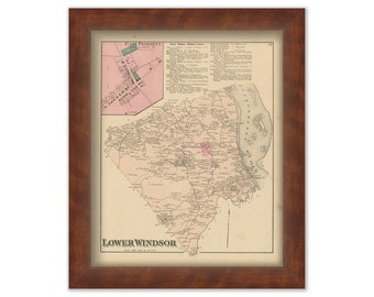 LOWER WINSOR, Pennsylvania 1876 Map - Replica or Genuine ORIGINAL
