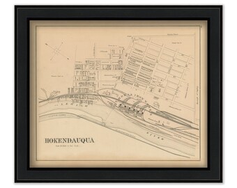 HOKENDAUQUA, Pennsylvania 1876 Map - Replica or Genuine Original