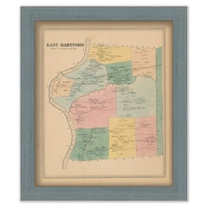 East Hartford, Hartford County, Connecticut, 1869 Map, Replica or GENUINE ORIGINAL