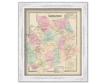 Town of LEBANON, Maine 1872 Map