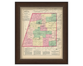 Town of RIGA, New York 1872 Map