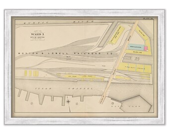 CHARLESTOWN, Boston, Massachusetts 1901 map, Plate 26 -  NAVY YARD