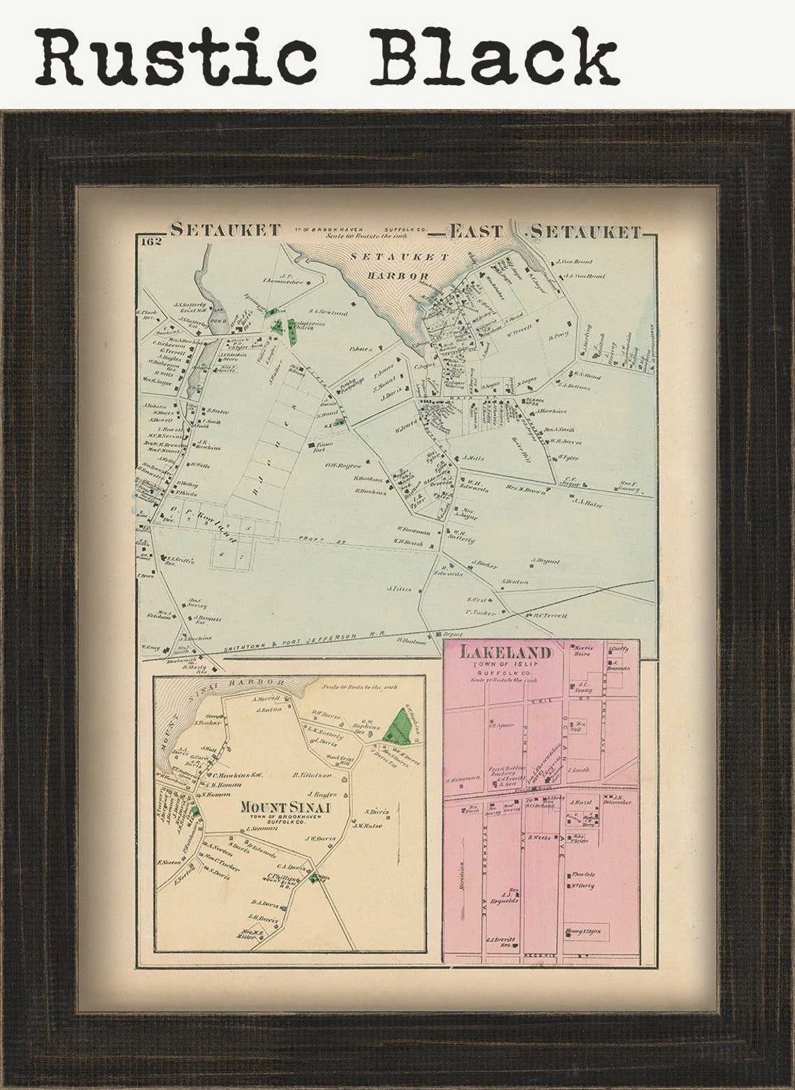 Setauket and East Setauket Villages Brookhaven New York 1873 Etsy