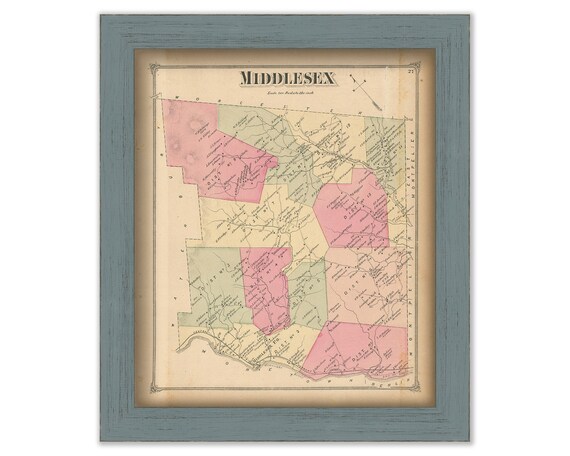 MIDDLESEX, Vermont - 1873 Map - Etsy