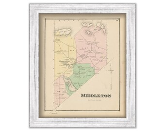 MIDDLETON, New Hampshire 1871 Map, Replica or GENUINE ORIGINAL