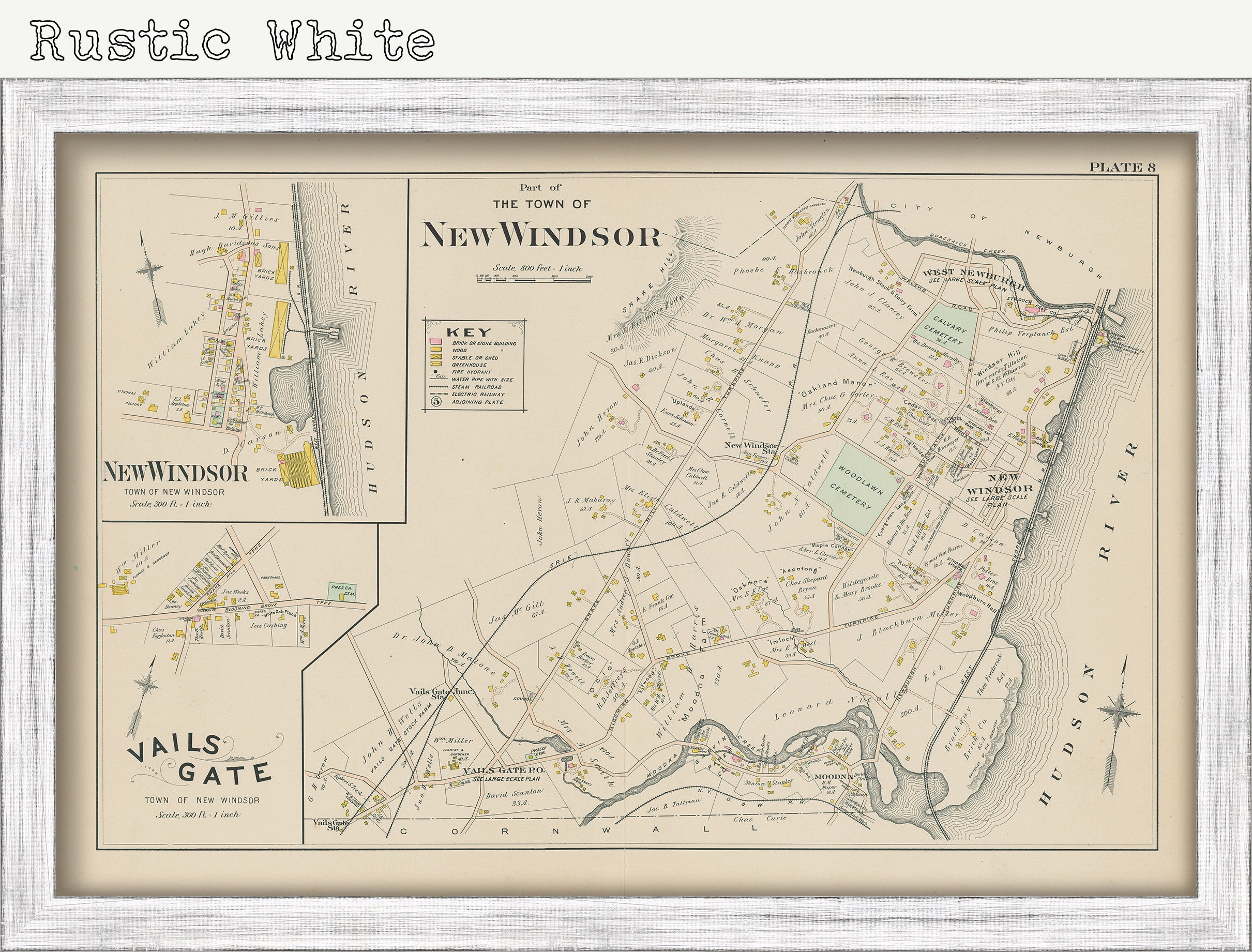 NEW WINDSOR, New York 1903 Map - Replica or Genuine Original NEW WINDSOR, New York 1903 Map - Replica or Genuine Original