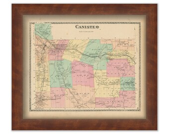 CANISTEO, New York 1873 Map, Replica or Genuine ORIGINAL