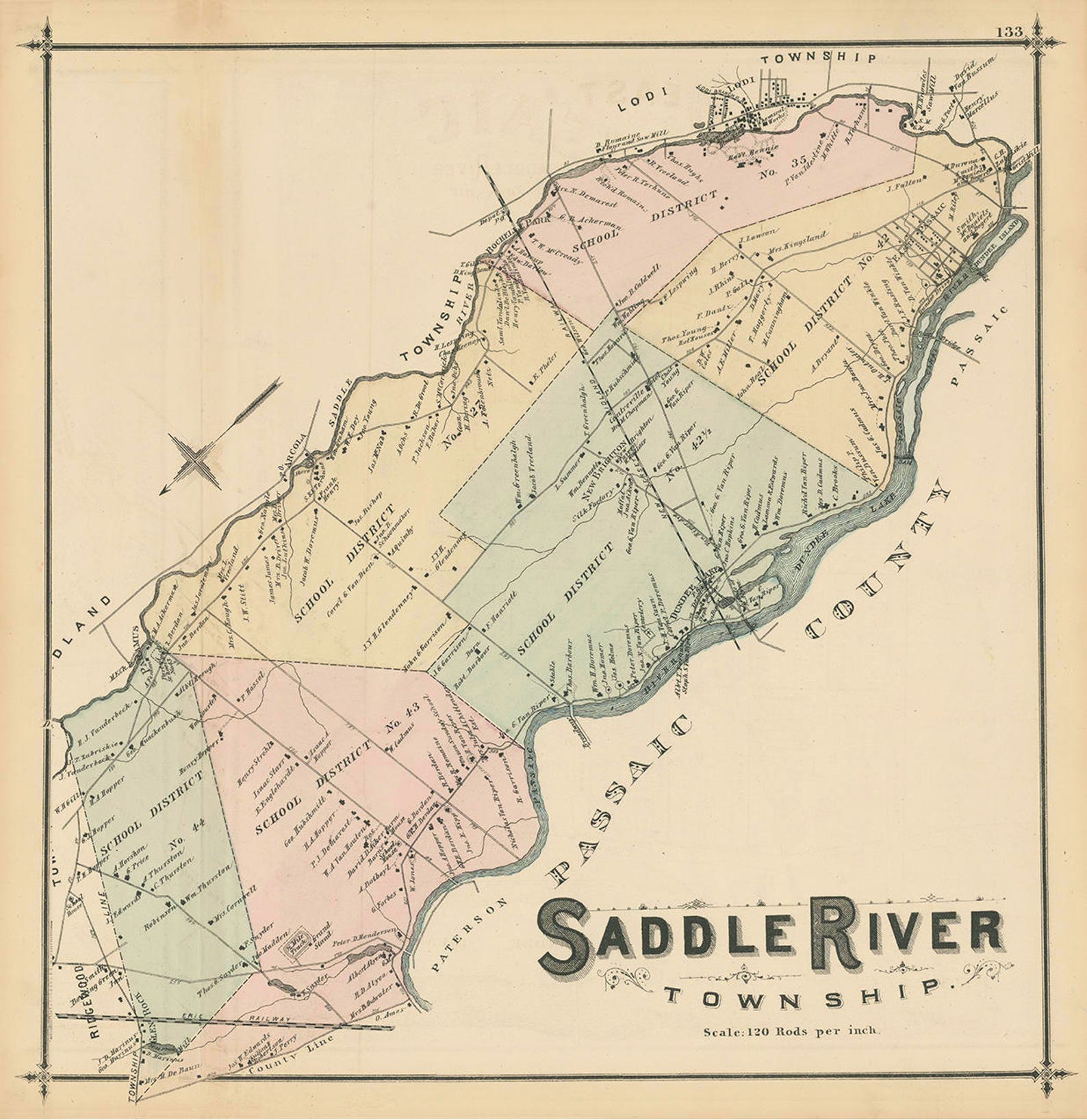 Saddle River Township New Jersey 1876 Replica or GENUINE Etsy UK