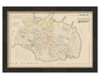 SOUTH BOSTON, Massachusetts 1882 Map - Replica or Genuine ORIGINAL