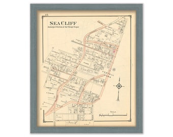 Sea Cliff - Village Proper East, Nassau County Long Island, Antique Map Reproduction - Plate 15