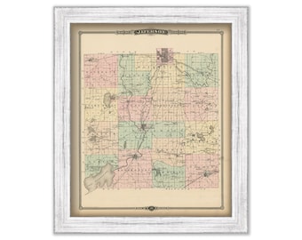 JEFFERSON COUNTY, Wisconsin 1878 Map, Replica or Genuine Original