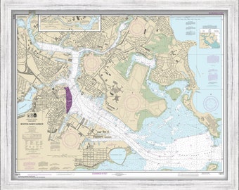 BOSTON INNER HARBOR, Massachusetts - Nautical Chart 2016