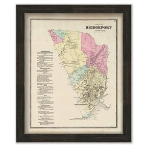 BRIDGEPORT, Connecticut Map 1867