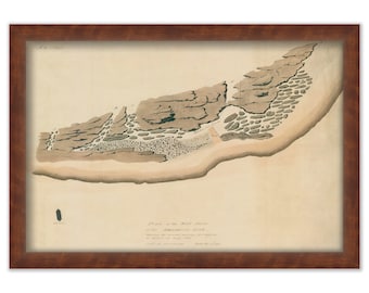 MATINICUS ROCK LIGHTHOUSE, Maine - Sketch of Ledge and Position of Lighthouse in 1847