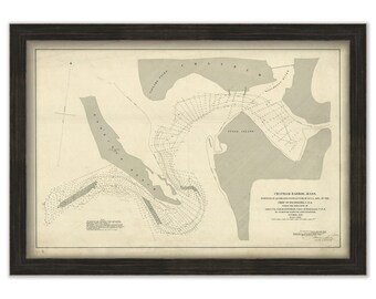 CHATHAM HARBOR SURVEY, Massachusetts - 1890 Nautical Chart