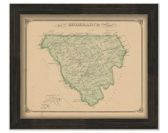 COLERAINE, Pennsylvania 1875 Map - Replica or GENUINE ORIGINAL