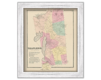 Town of SHAPLEIGH, Maine 1872 Map