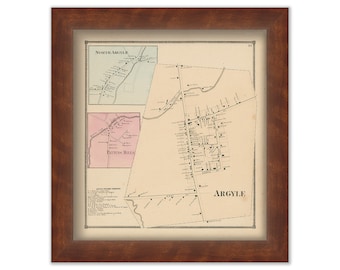 Village of ARGYLE, New York 1866 Map