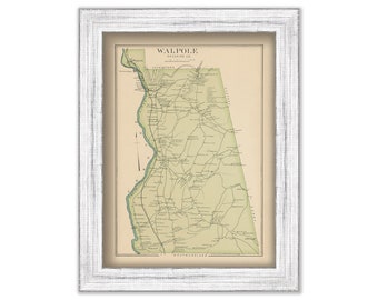 WALPOLE, New Hampshire 1892 Map, Replica or genuine ORIGINAL