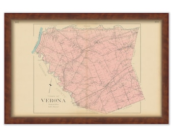 VERONA, New York 1907 Map