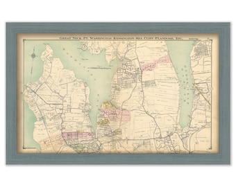 Great Neck - Pt. Washington - Kensington - Sea Cliff - Plandome, Etc., Nassau County Long Island, Antique Map Reproduction - Plate 8