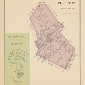 PLAISTOW, New Hampshire 1892 Map image 6