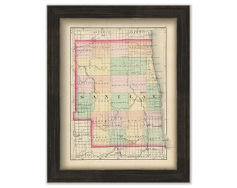 SANILAC COUNTY, Michigan 1873 Map - Replica or Genuine Original