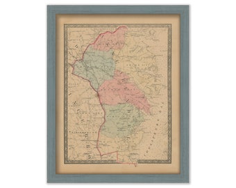 ANNE ARUNDEL COUNTY, Maryland 1866 Map, Replica or Genuine Original