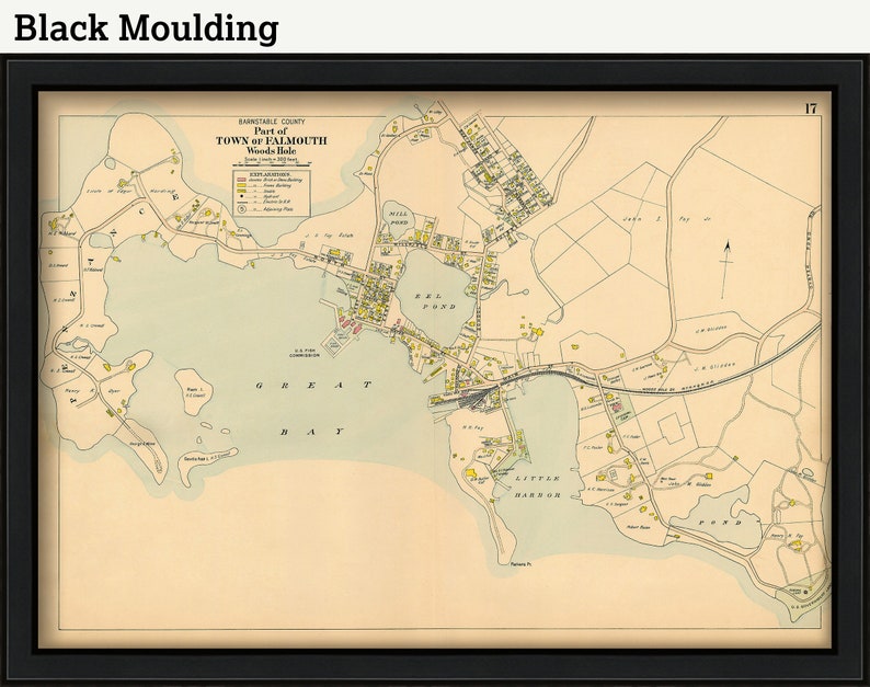 FALMOUTH Massachusetts 1910 WOODS HOLE