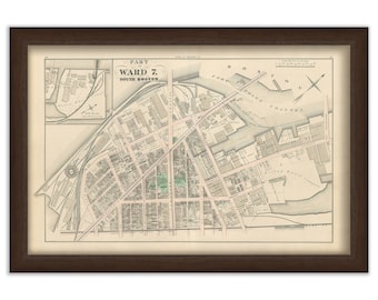 Map of Part of South Boston - 1874 Ward 7 Plate A - Replica or Genuine Original