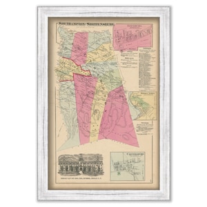 SOUTHAMPTON and SHIPPENSBURG, Pennsylvania 1872 Map - Replica or Genuine ORIGINAL