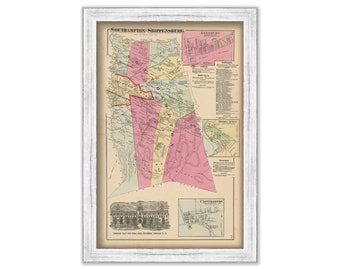 SOUTHAMPTON and SHIPPENSBURG, Pennsylvania 1872 Map - Replica or Genuine ORIGINAL
