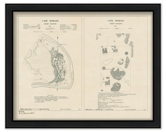 CAPE ROMAIN LIGHTHOUSE, South Carolina  -  Site Plan of the Lighthouse as it was in 1893