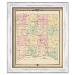 RICHLAND COUNTY, Wisconsin 1878 Map, Replica or Genuine Original
