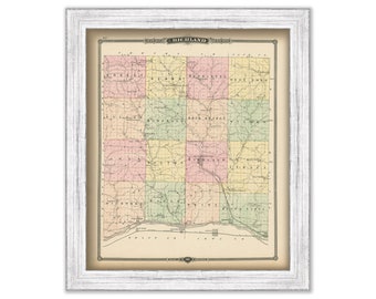 RICHLAND COUNTY, Wisconsin 1878 Map, Replica or Genuine Original