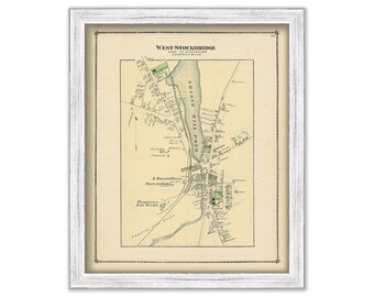 WEST STOCKBRIDGE, Massachusetts 1871 Map - Replica or Genuine ORIGINAL