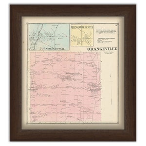 Town and Villages of ORANGEVILLE, Wyoming County, New York 1866 Map