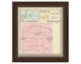 Town and Villages of ORANGEVILLE, Wyoming County, New York 1866 Map