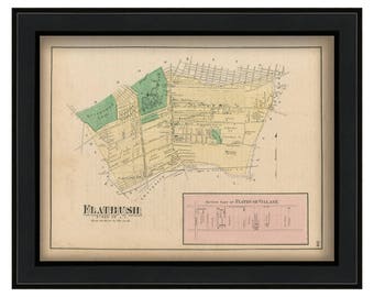 Map of Flatbush section of Brooklyn 1873