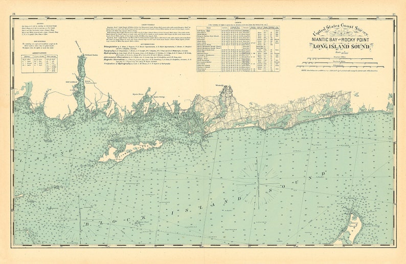 Niantic Bay Connecticut to Rocky Point Rhode Island Long Etsy