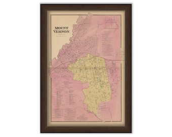 Town of MOUNT VERNON, New York 1868 Map