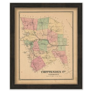 CHITTENDEN COUNTY, Vermont - 1869 Map