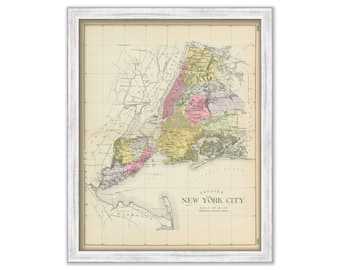 New York City, New York 1912 Map, Replica or GENUINE ORIGINAL