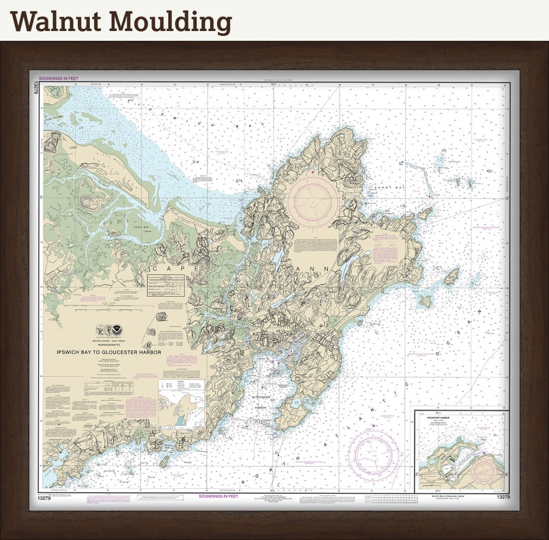 Ipswich Bay to Gloucester Harbor Rockport Harbor, Massachusetts 2013 Nautical Chart image 5