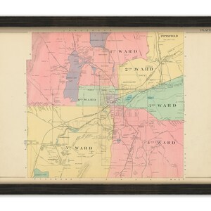 PITTSFIELD, Massachusetts 1904 Map - Replica or Genuine ORIGINAL