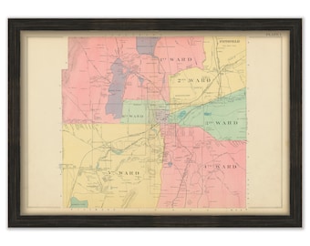 PITTSFIELD, Massachusetts 1904 Map - Replica or Genuine ORIGINAL