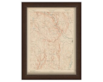 Granville, Southwick, Blandford and Westfield, Massachusetts 1890 - Topographic Map - Replica and Genuine Original