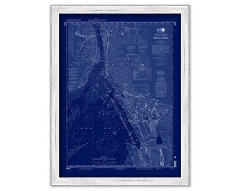 BUFFALO HARBOR, New York  -  2012 Nautical Chart Blueprint